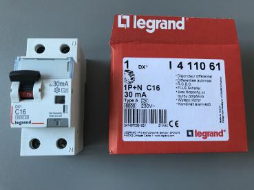 Legrand FI/LS-Kombination C16A/0,03A 1polig+N 6kA (411061)